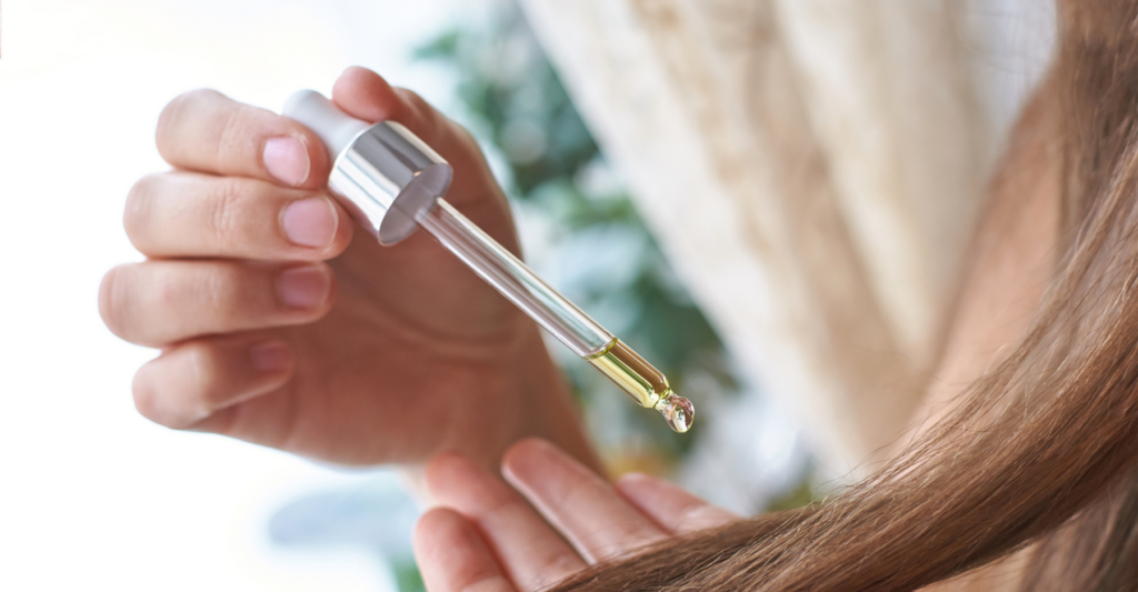 Apply a coat of oil to your ends before sleeping to protect your hair in Autumn