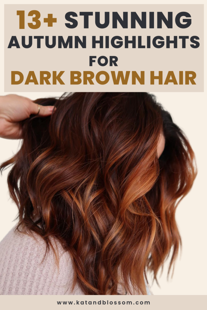 autumn highlights for dark brown hair