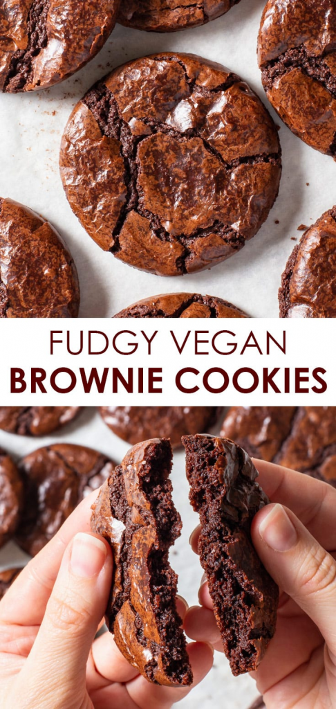 Fudgy Vegan Chocolate Brownie Cookies