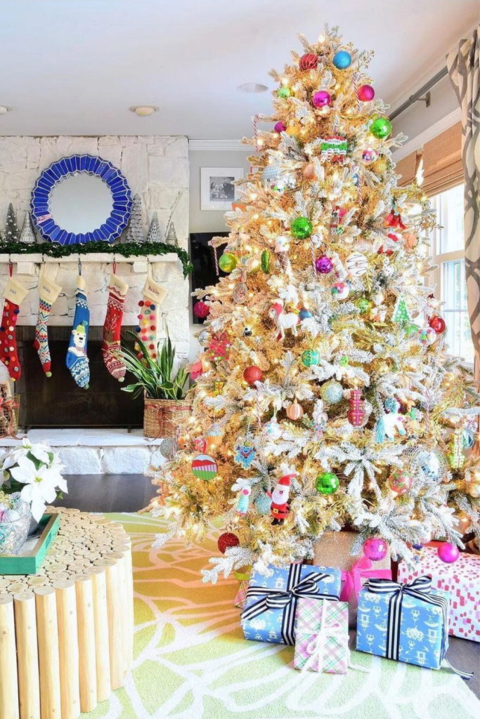 Pastel Frosted Christmas Trees Ideas