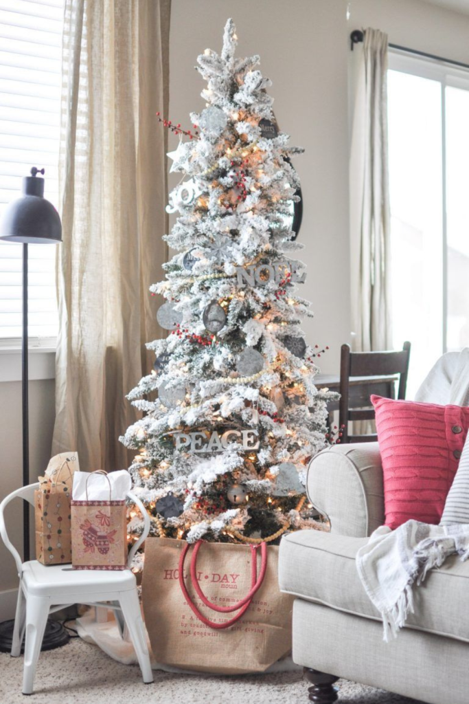 Skinny Frosted Christmas Trees Ideas
