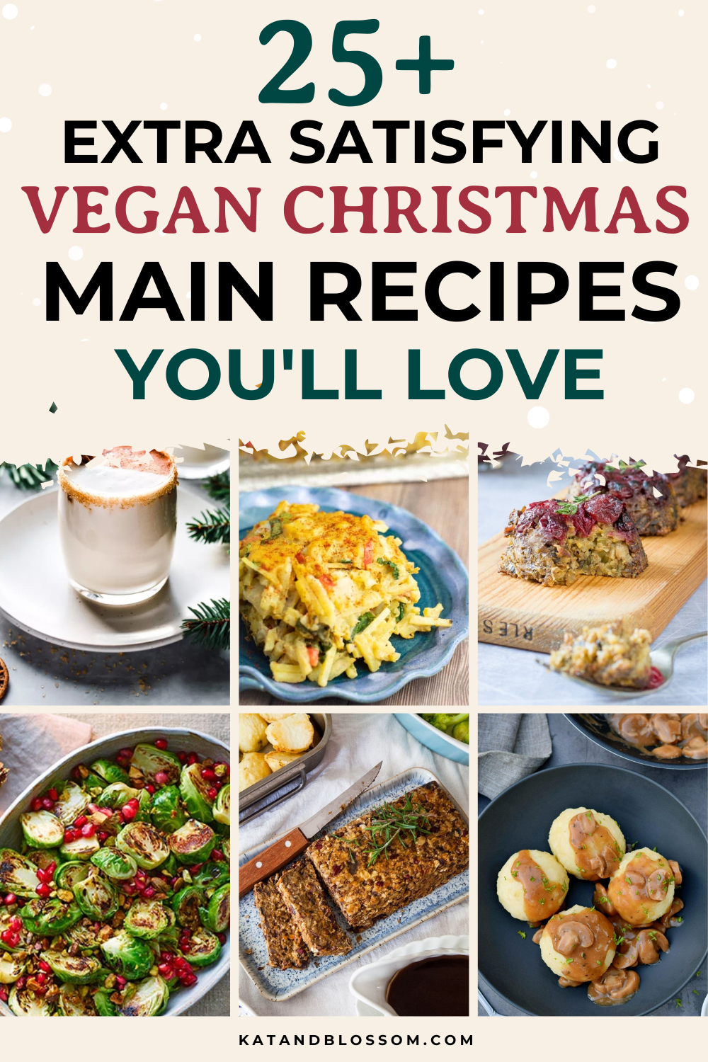Vegan Christmas Main Recipes Pinterest Cover KB