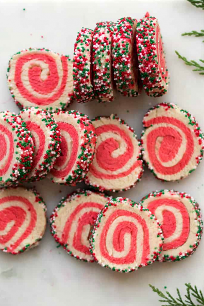 Vegan Christmas Pinwheel Cookies