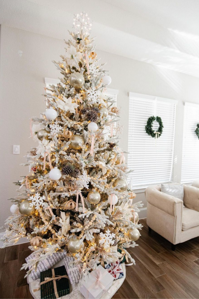 White Natural Christmas Trees Ideas