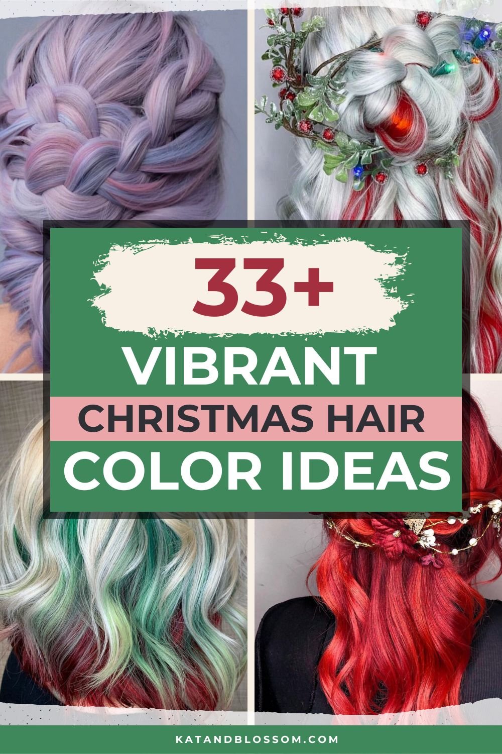 Best Colorful Christmas Hair Colors Ideas Pinterest Cover KB