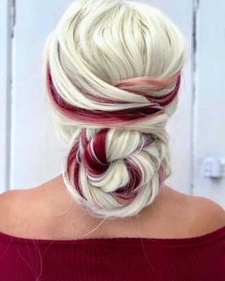 Best Winter Christmas Hair Colors Ideas Candy Cane Color