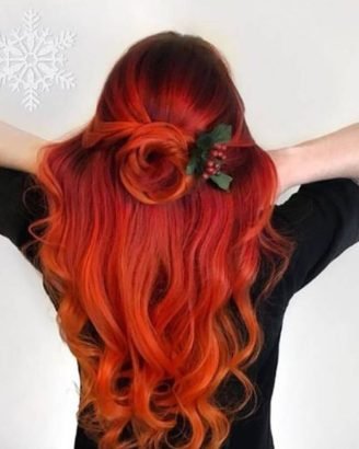 Best Winter Christmas Hair Colors Ideas Deep Red