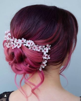 Best Winter Christmas Hair Colors Ideas Pink Berry