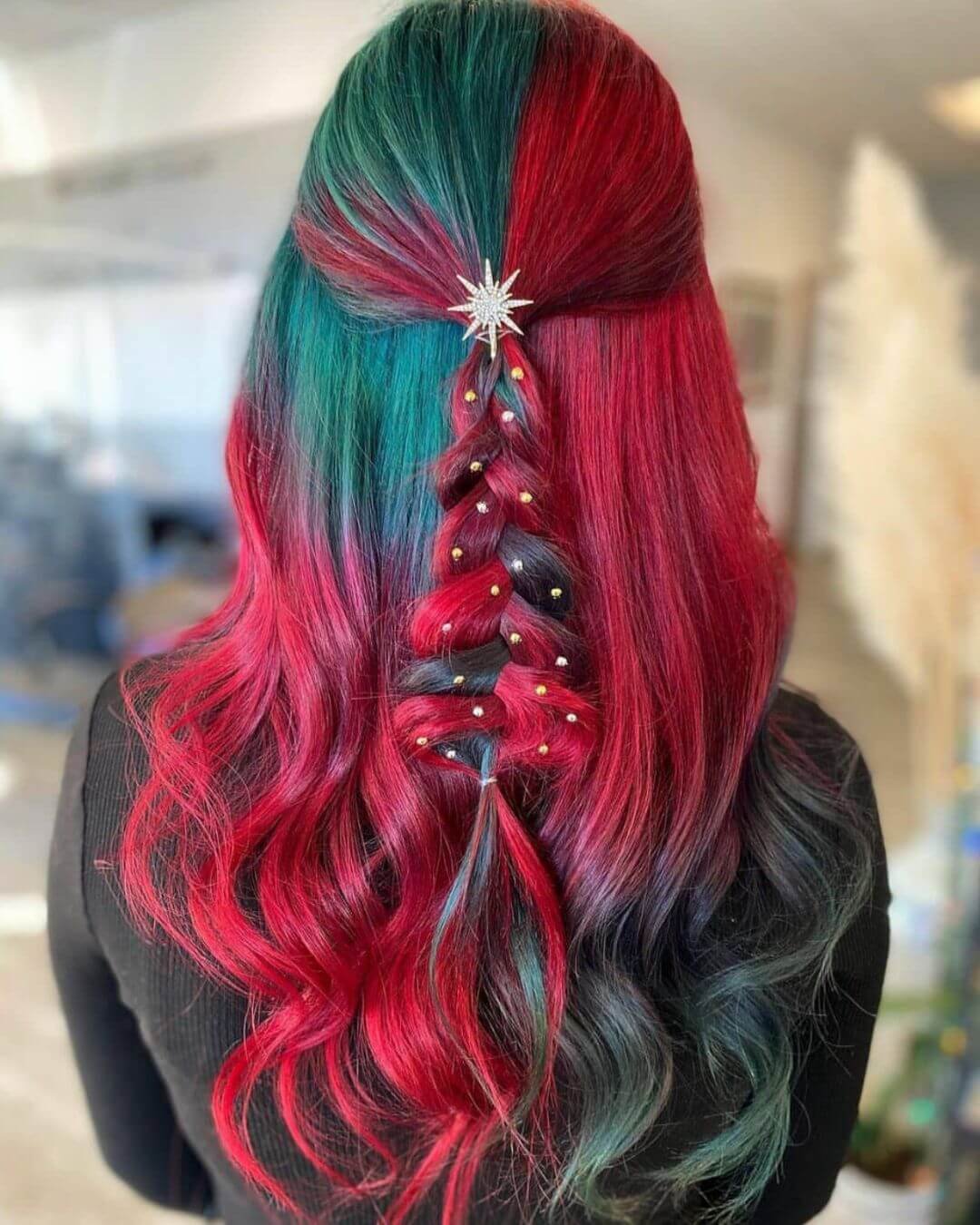 Best Winter Christmas Hair Colors Ideas Red Green Christmas Tree
