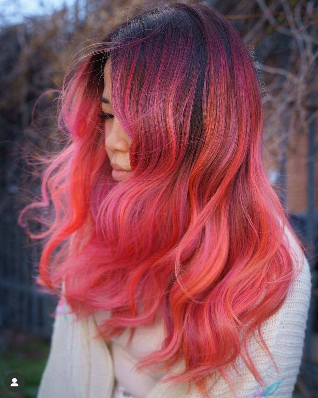 Best Winter Christmas Hair Colors Ideas Red Pink Faded