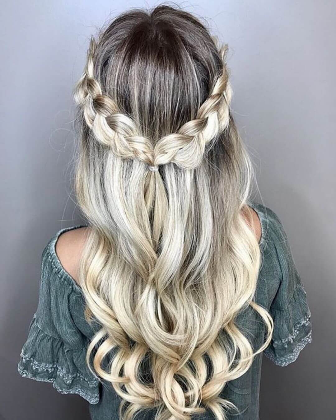 Christmas Inspired Hairstyles and Colors Half Up Dutch Braid Dirty Blonde Long Hair