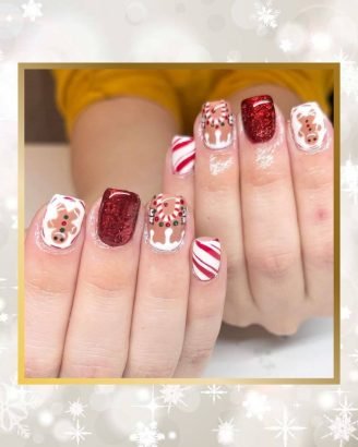 Christmas Nails Design Ideas Gingerbread Shop