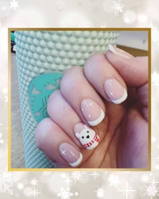 Christmas Nails Design Ideas Panda Bear