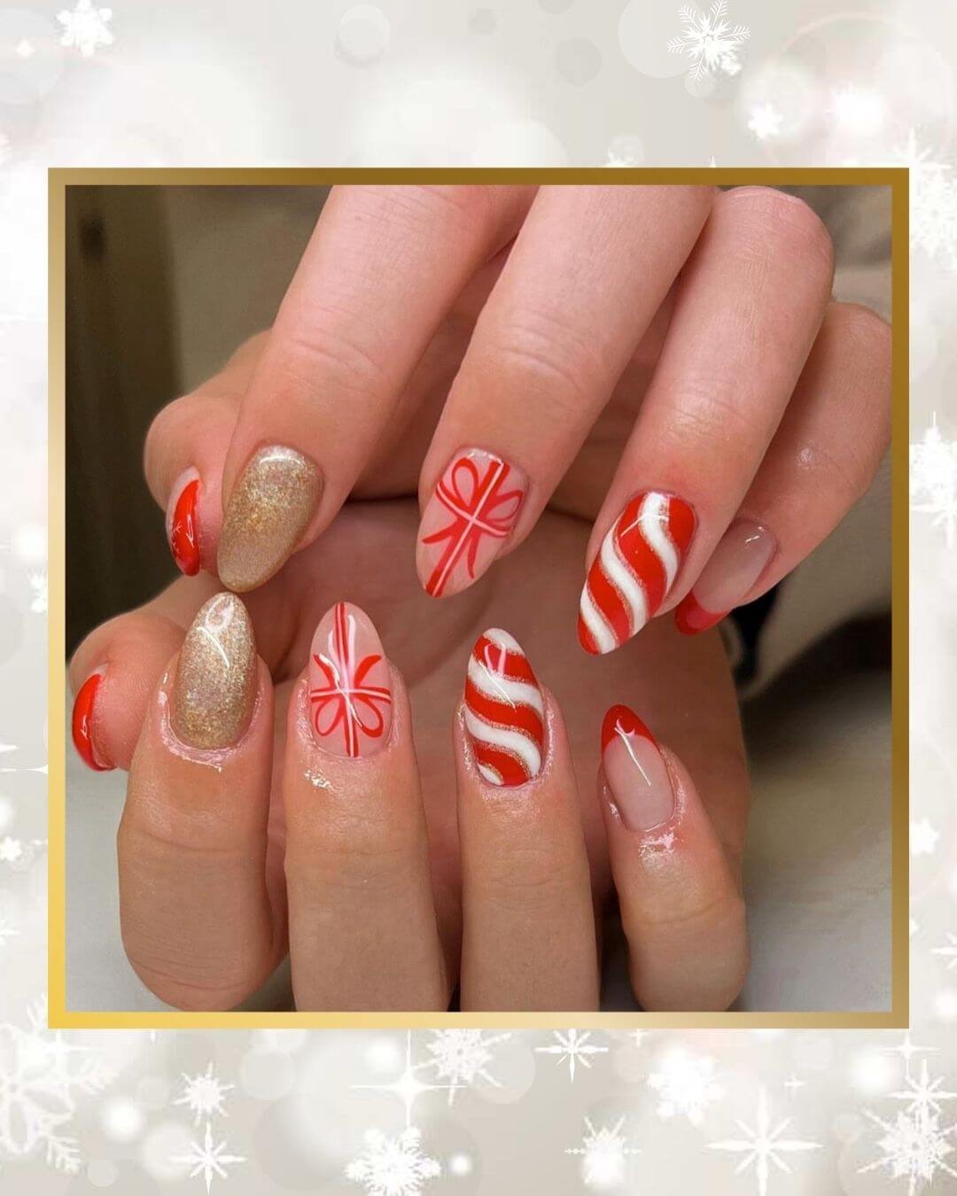 Christmas Nails Design Ideas Red Presents