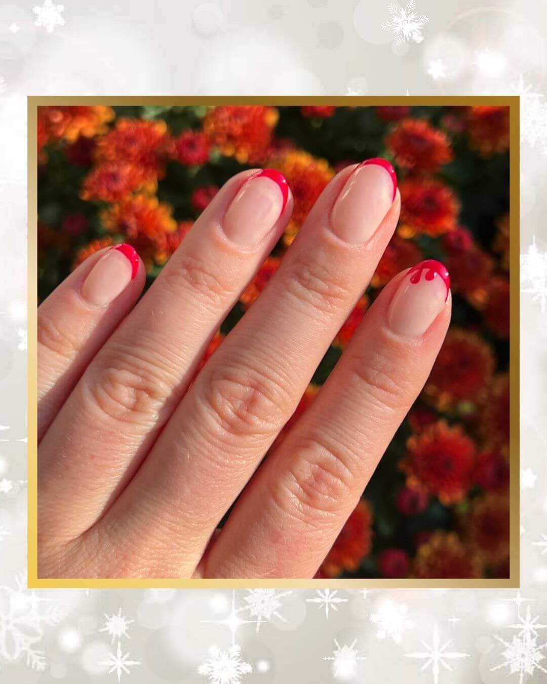 Christmas Nails Design Ideas Red Tips