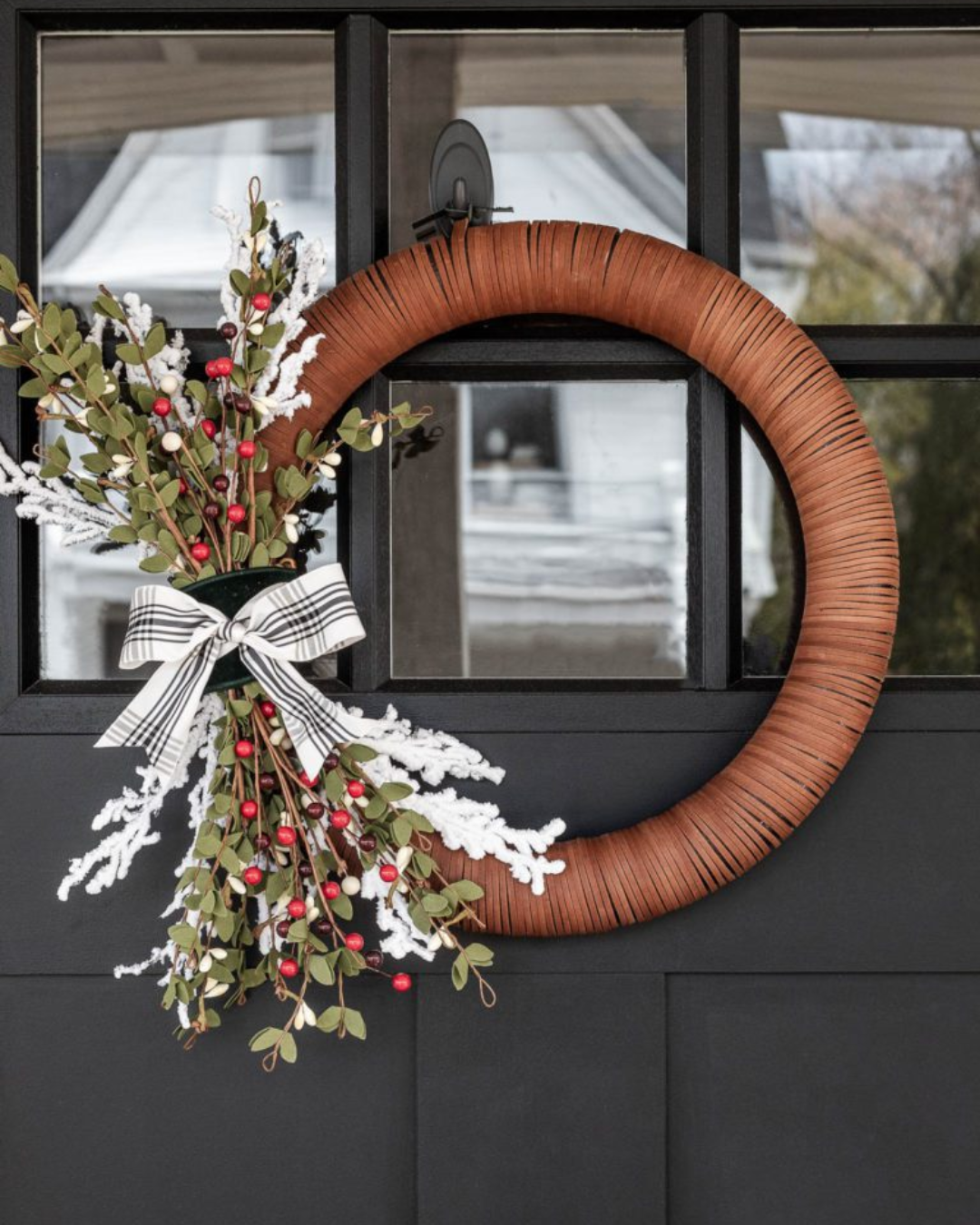 DIY Front Door Wreaths Brown Christmas Wreath