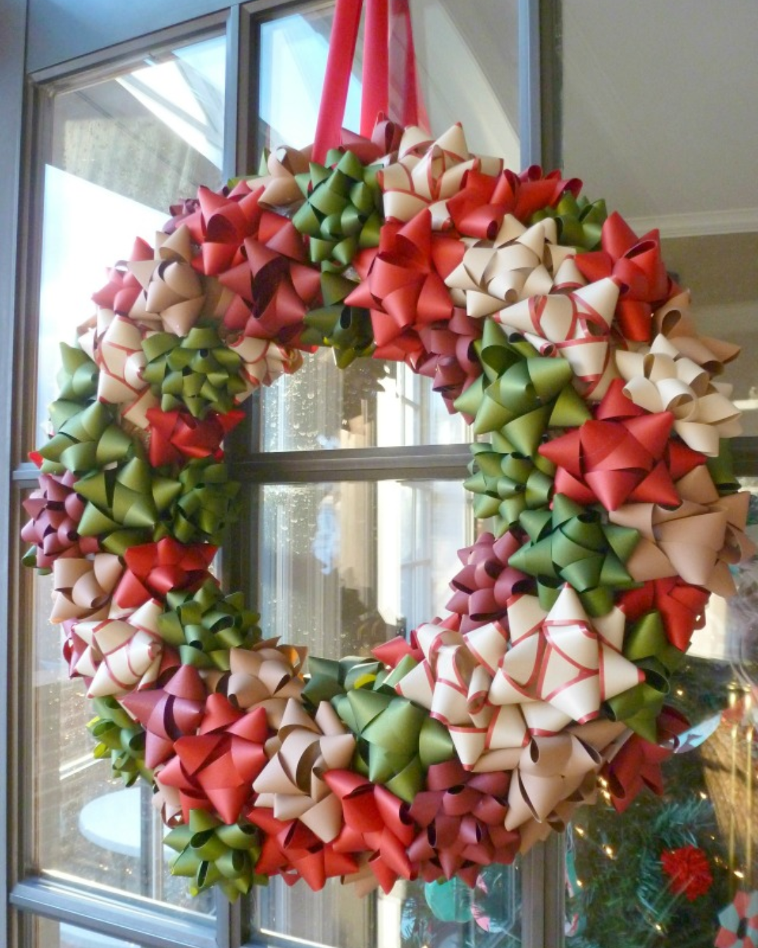 DIY Front Door Wreaths Christmas Bows Wreath