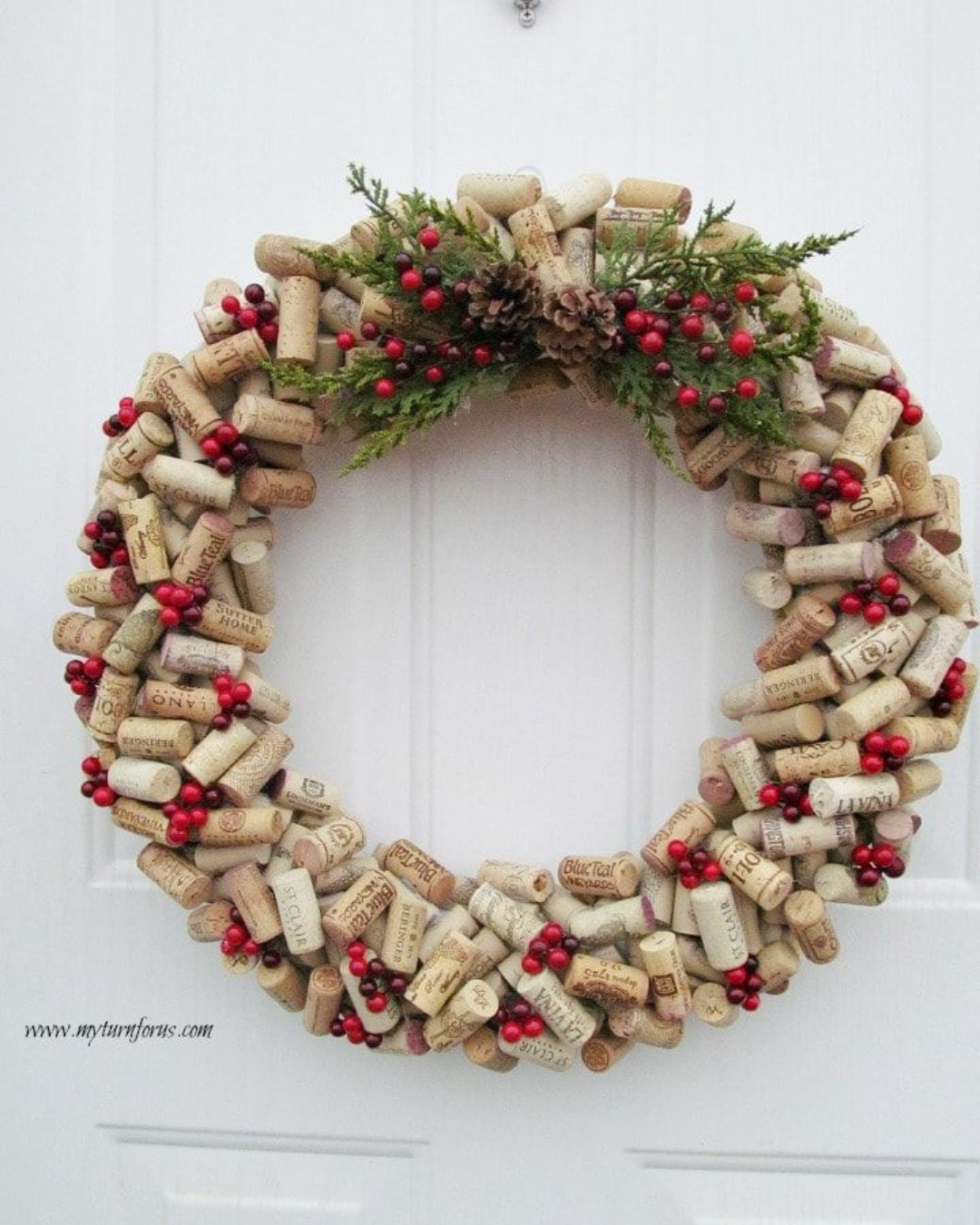 DIY Front Door Wreaths Wine Cork Wreath