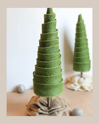 Easy Christmas Decor Ideas Green Burlap Tree