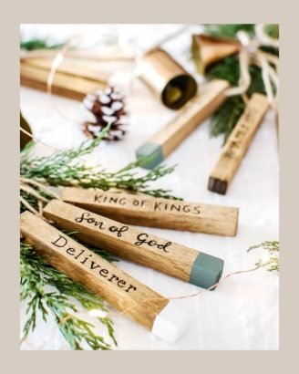 Easy Christmas Decor Ideas Stamped Wood
