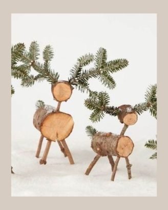 Easy Christmas Decor Ideas Wood Reindeer