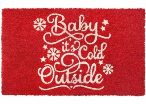 Layered Christmas Doormats Baby Its Cold Outside