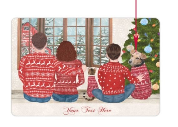 Layered Christmas Doormats Custom Family and Pet