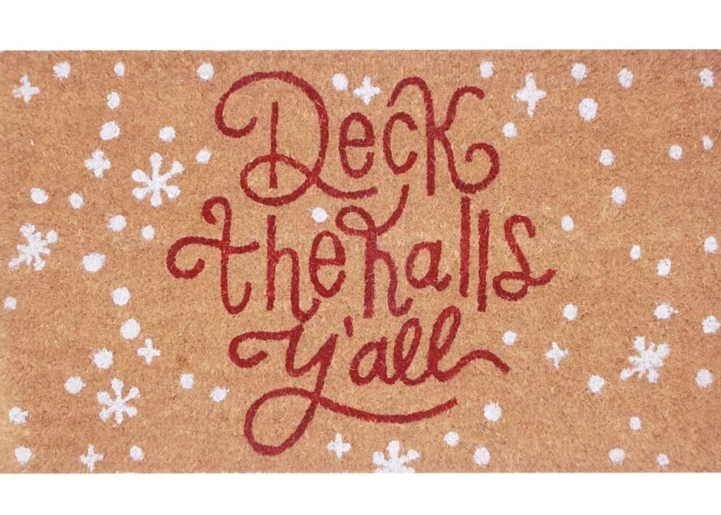 Layered Christmas Doormats Deck The Halls