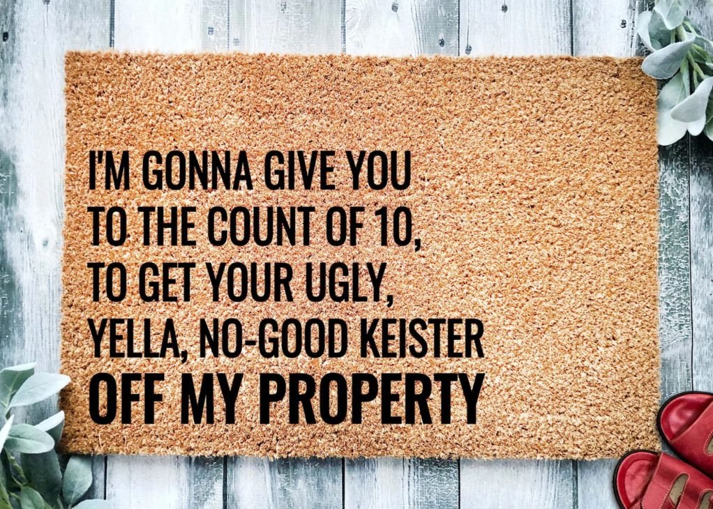 Layered Christmas Doormats Home Alone Funny Quote