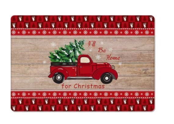 Layered Christmas Doormats Ill Be Home For Christmas