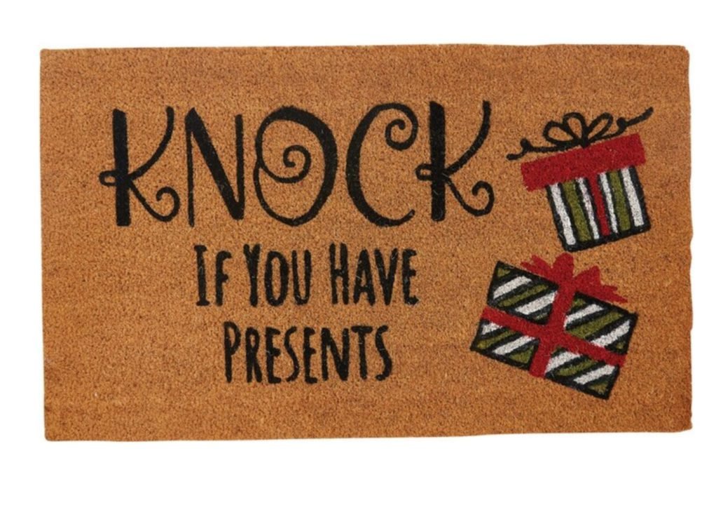 Layered Christmas Doormats Knock If You Have Presents