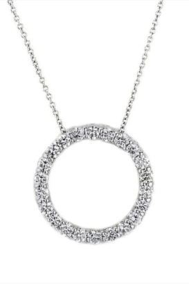 Vegan Valentines Day Gifts Diamond Circle Necklace