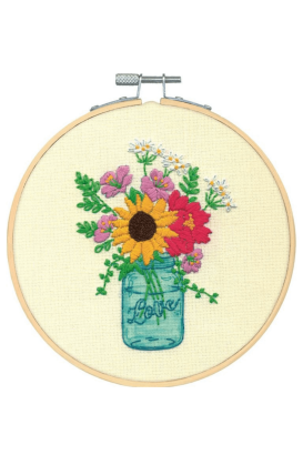Vegan Valentines Day Gifts Floral Embroidery Hoop