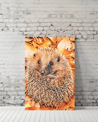 Autumn Hedgehog Painted Mockup1