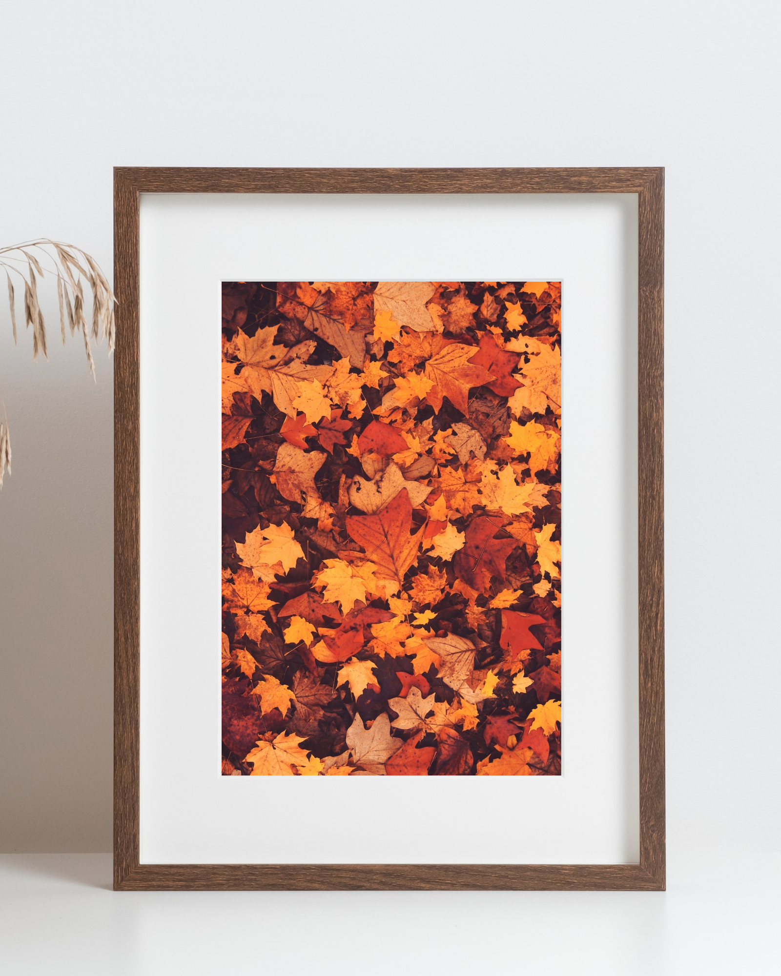 Autumn Leaves Pile Matte Poster