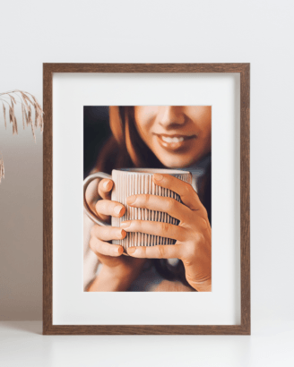 Girl with Cup Painted Style Mockup2