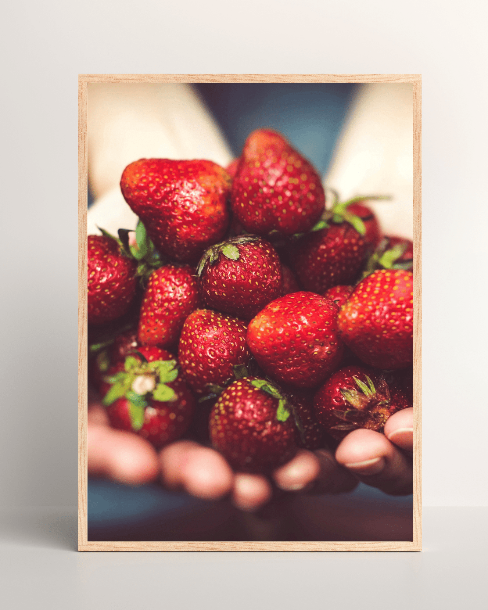 Holding Fresh Strawberries Matte Poster