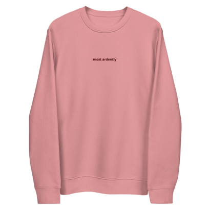 unisex eco sweatshirt canyon pink front 6474489393daa
