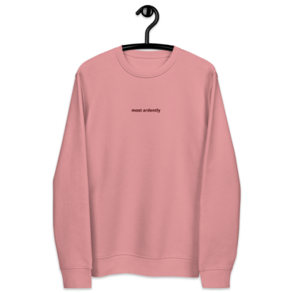 unisex eco sweatshirt canyon pink front 6474489393f68