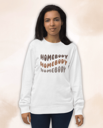 Homebody Wavy Text Sweatshirt Mockup