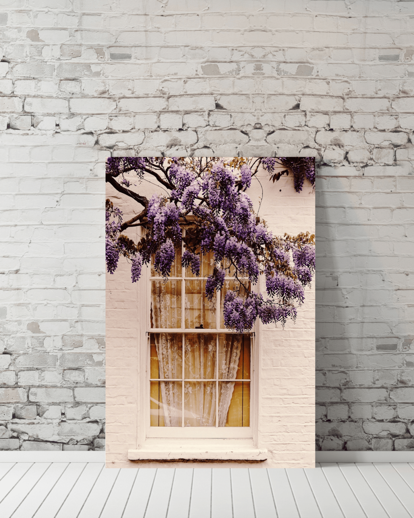 Purple Flowers in Window Mockup1