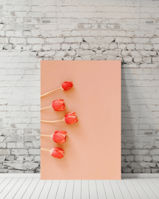 Tulips and Brown Background Mockup1