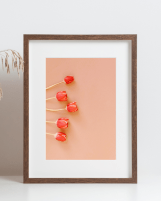 Tulips and Brown Background Mockup2