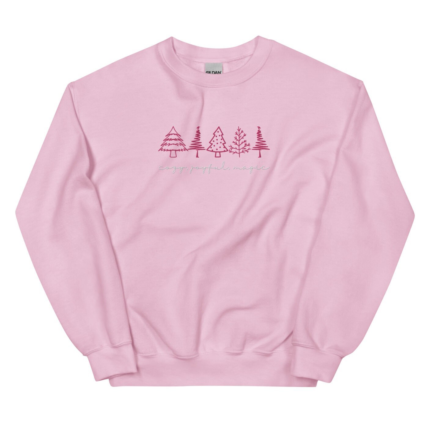 unisex crew neck sweatshirt light pink front 6525d87266263.jpg