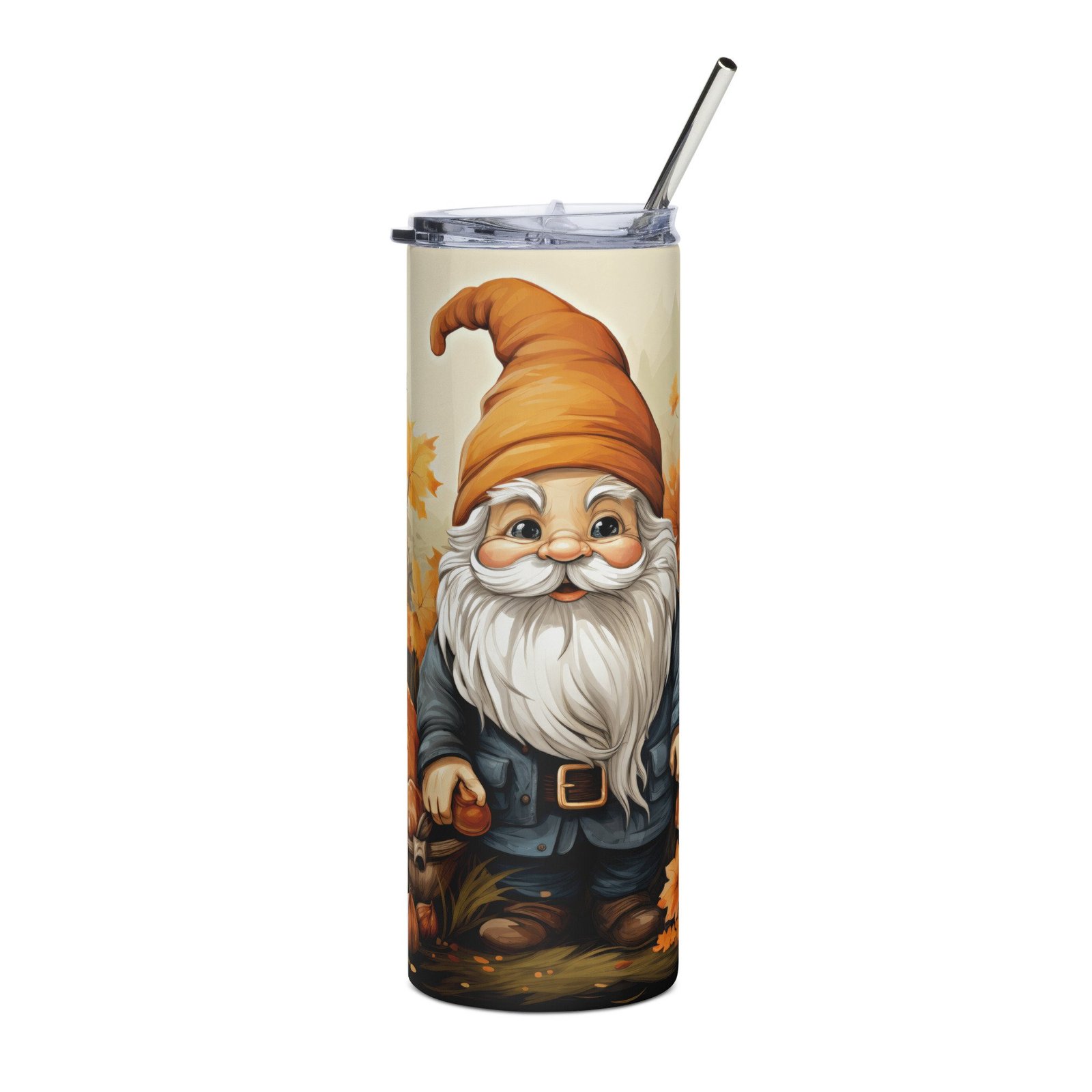 Fall Gnome Stainless Steel Tumbler