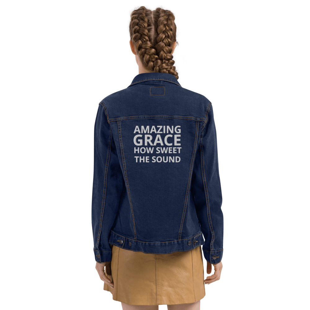 unisex denim jacket classic denim back 67a142c7e5e44