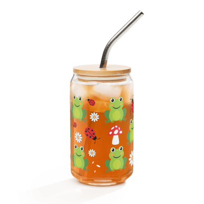 can shaped glass (16 oz) 16 oz with lid straw back 67ad1d478a11c