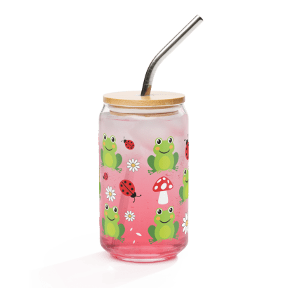 can shaped glass (16 oz) 16 oz with lid straw back 67ad1d478a4bf
