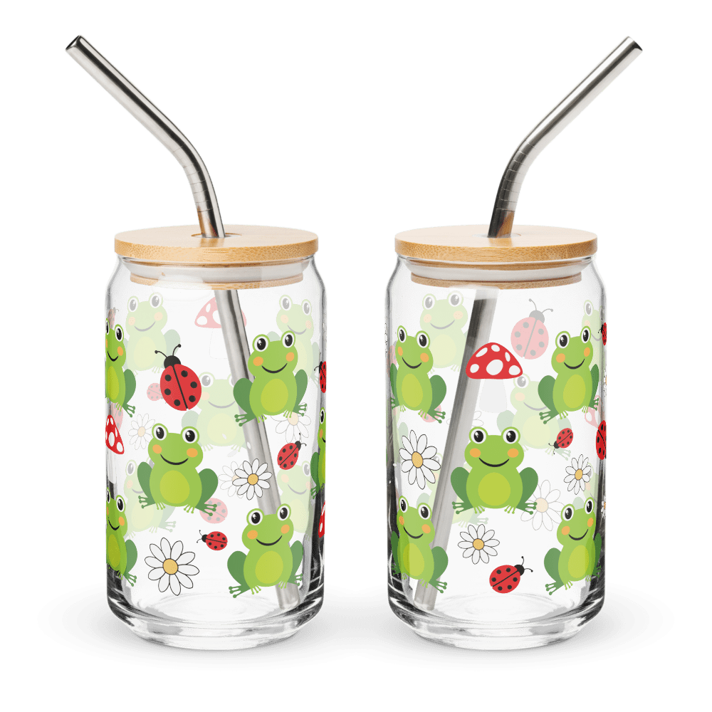 can shaped glass (16 oz) 16 oz with lid straw front 67ad1d4789e69