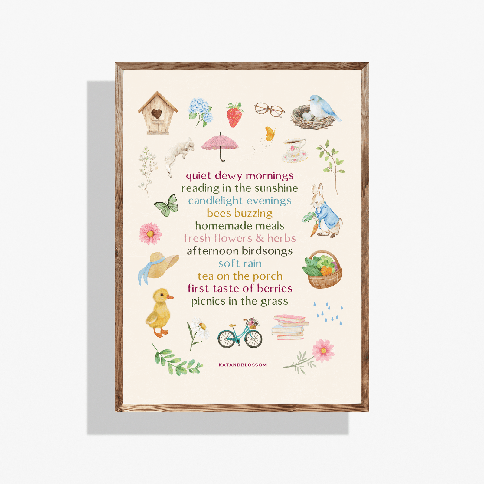 Best Things About Spring Seasonal Words Wall Art Print Frame Mockups (2000 x 2000 px)
